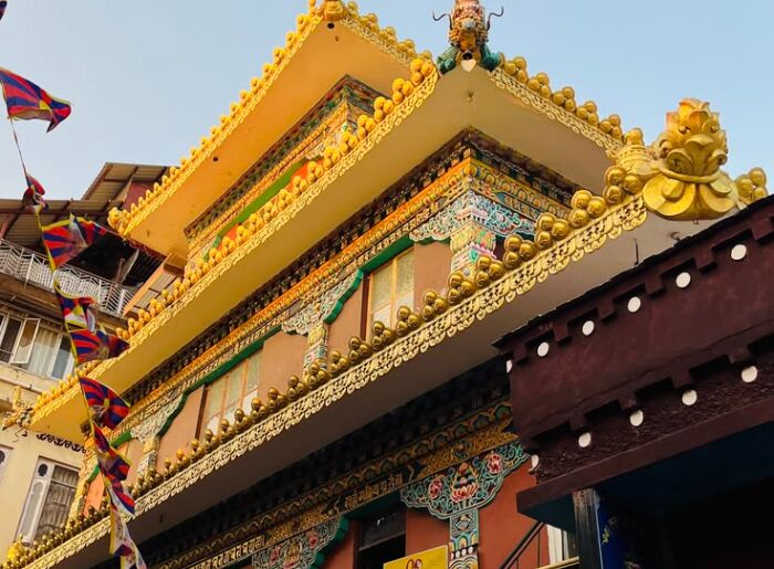 McLeodganj: Best Time, How To Reach & Places To Visit 1 McLeodganj in Himachal Pradesh with the Dhauladhar mountains in the background