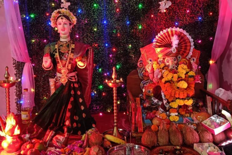 Traditional Ganpati celebration in Konkan
