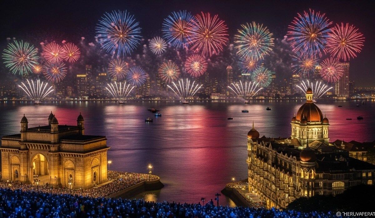 New Year Fireworks In Mumbai