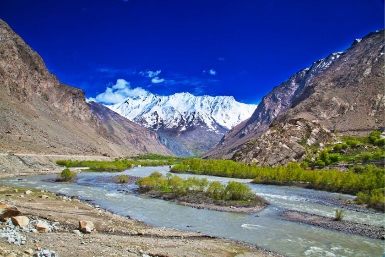 Kargil in October during autumn