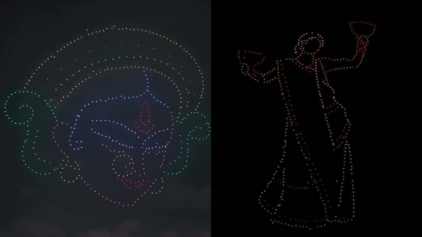 Durga Puja Drone Show Kolkata 2025