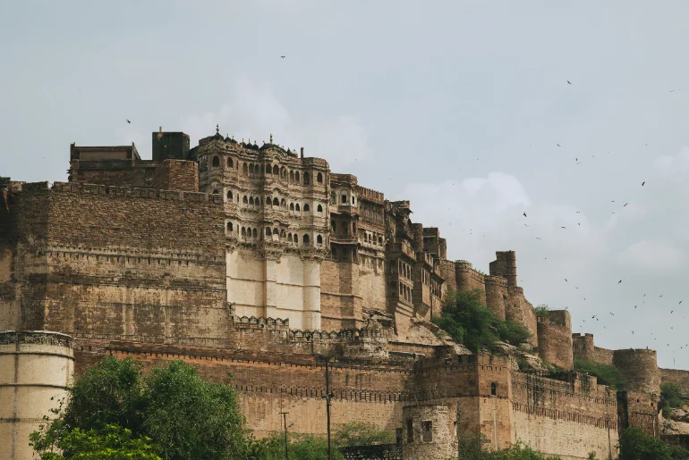 Solo traveller exploring Jodhpur's Blue City