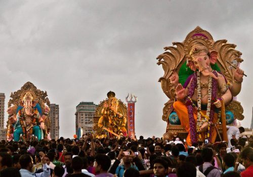 Ganesh Visarjan in Mumbai during Ganeshotsav 2026