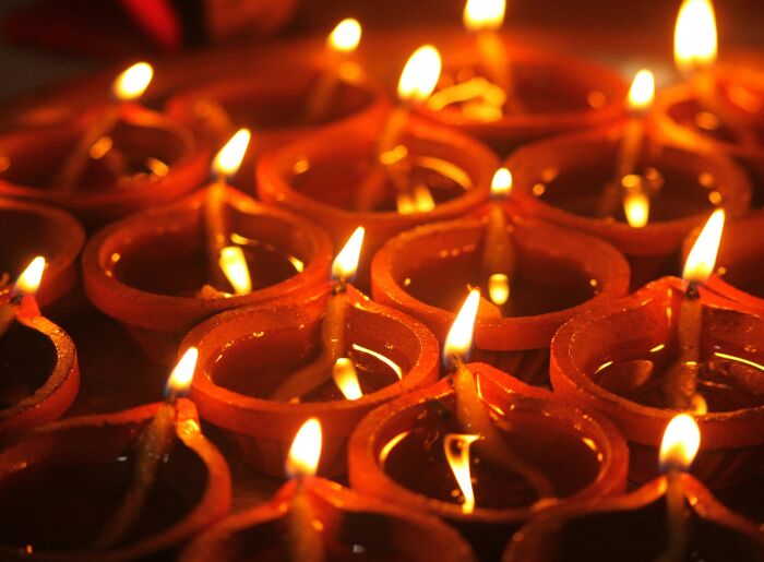 Row of diyas