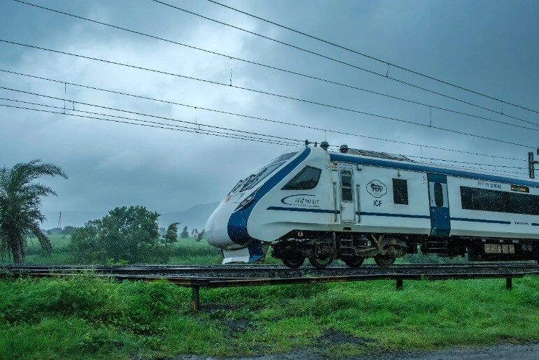 Vande Bharat Express scenic landscape in India