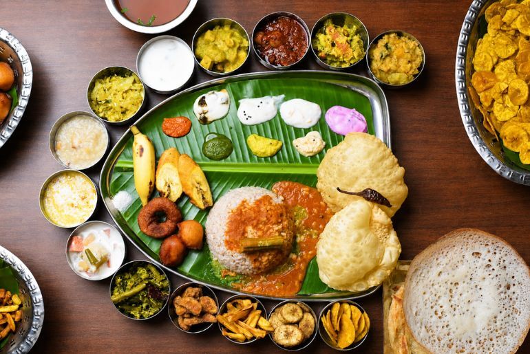 Onam Sadhya in Mumbai restaurant
